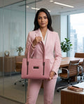 Elegant Blush Pink Hand Bag for Women - Shoulder bags for women-luxury-Office & Formal Handbag